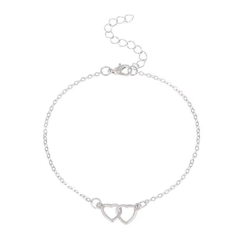Boho Double Layer Anklets for Women Pearl Streaming Pendant Foot Chains 8 Shape Beach Bracelet Anklets Solar System Bracelet
